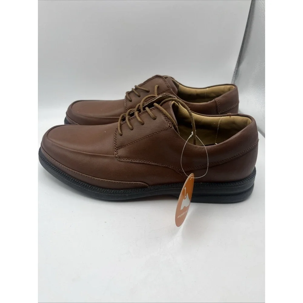 Padders Taxi Dress Loafers Mens 10.5 Leather Waterproof Brown Dual Fit Wide